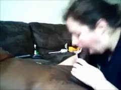 A ravenous PAWG wench is unable to survive without sucking my big, black, fat dick.